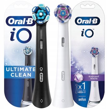 Końcówki do szczoteczki ORAL-B iO, 2 szt - Radiant White Black usuwanie przebarwień wybielanie zębów kompatybilne z iO Series - Oral-B