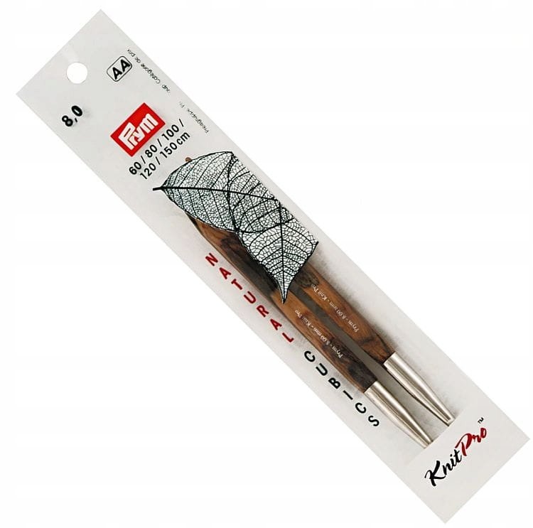 Prym Strumpfstricknadeln CUBICS Natural, 20 Cm, Stärke 8,00 Mm – Quadratisch Für Gleichmäßige Maschen
