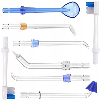 Końcówki irygatora U-SMILER HF-6, 8 szt - uniwersalne dysze do zębów języka nosa aparatu ortodontycznego płytki nazębnej higiena jamy ustnej - Inny producent