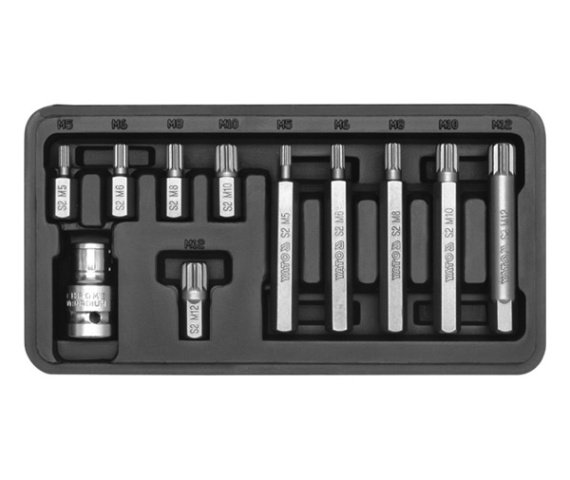 Końcówki spline YATO 0415, 11 elemetów
