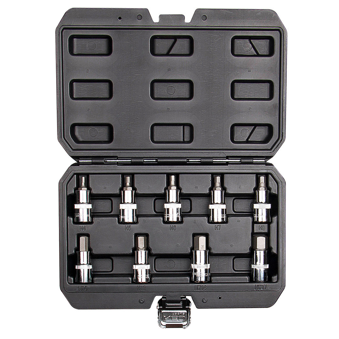 NEO TOOLS, Końcówki sześciokątne na nasadce 55 mm, zestaw 9 szt., 08-705