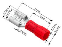 Konektor żeński izolowany  6.4mm / 10 sztuk