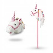 KONIK HOBBY HORSE BIAŁY JEDNOROŻEC DLA DZIECI DŹWIĘK KOPYT I RŻENIA 10M+