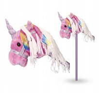 KONIK HOBBY HORSE FIOLETOWY JEDNOROŻEC DLA DZIECI DŹWIĘK KOPYT I RŻENIA 10M