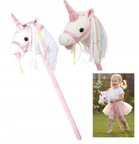 KONIK HOBBY HORSE JEDNOROŻEC NA KIJU DLA DZIECI 3+ DŹWIĘK RŻENIA GALOP