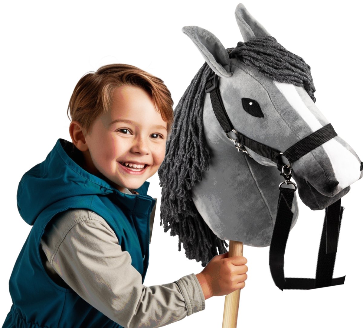 Konik Hobby Horse koń na Kiju Patyku dla dzieci głowa konia Mniejszy A5 ...