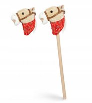 KONIK NA KIJU PLUSZOWY DŹWIĘK RŻENIA I GALOPU DLA DZIECI 3+ HOBBY HORSE