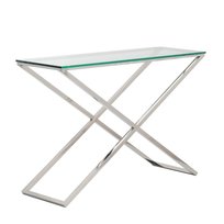 Konsola DEKORIA Marsil, srebrna, 120x40x80 cm