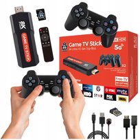 Konsola do grania Retro Game Stick 20000 gier 2 pady Android TV 8k ULTRA HD