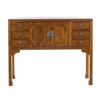 Konsola Ibuku, brązowa, 120x38x95 cm