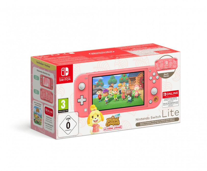Nintendo Switch Lite￼ Coral Nintendo Switch Lite Coral + Animal Crossing: New Horizons +