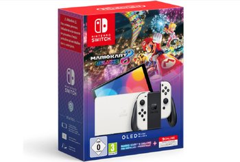 Konsola NINTENDO Switch OLED  + Mario Kart 8 Deluxe + abonament 12 miesięcy Nintendo Switch Online - Nintendo