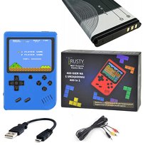 Konsola Przenośna Gameboy Trusty T400 Dużo Gier Kolorowy Lcd + Kabel Usb Tv Niebieska