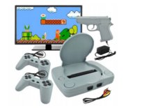 Konsola tv retro na kartridż dyskietke + Pistolet NES Mario Contra