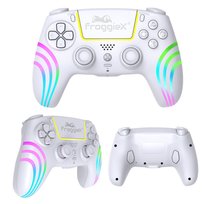 Kontroler bezprzewodowy PS5 biały DualSense RGB, funkcją Turbo i programowalnymi przyciskami