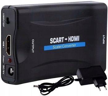 KONWERTER ADAPTER Z SCART NA HDMI AV EURO FULL HD 1080P - Sh.