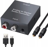 Konwerter Cinch 2Xrca Na Toslink Analog/Cyfrowy PAWONIK