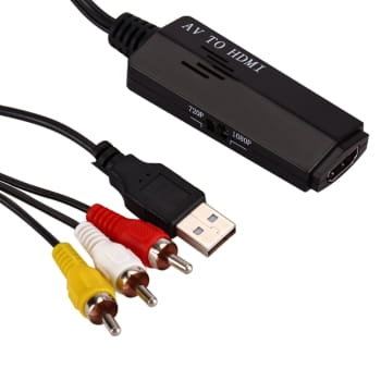 Konwerter obrazu i dźwięku z AV 3x cinch na HDMI - HP