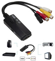 Konwerter obrazu i dźwięku z HDMI na AV 3x cinch RCA (żeńskie) HP