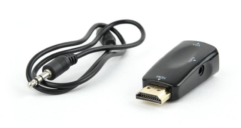Фото - Кабель Gembird Konwerter sygnału HDMI do VGA z gniazdem mini Jack 