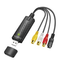Konwerter Wideo USB 2.0 Grabber A/V z Przechwytem VHS, RCA i S-Video Czarny LogiLink