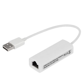 Konwerter wtyk USB 2.0 na gniazdo RJ45 (Ethernet) - BEGLI