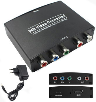 Konwerter z HDMI na COMPONENT YPbPr / LP Audio / 5x chinch - HP