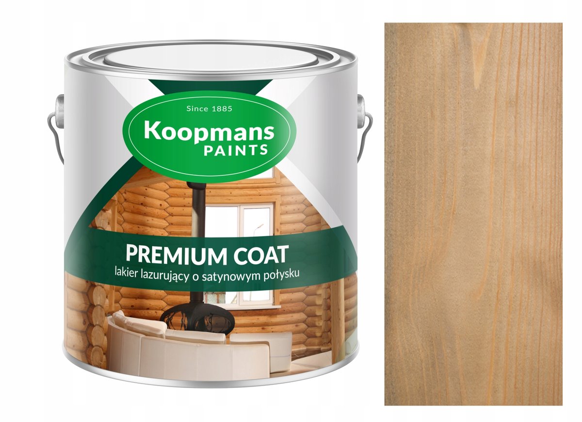 KOOPMANS PREMIUM COAT 5L AKRYLOWY LAKIER DO DREWNA DRZEWO ORZECHA 189 ...