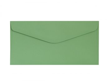 Koperta DL Gładki zielony satynowany K, 130g/m2, op/10szt. - Galeria Papieru
