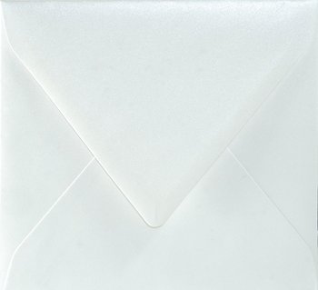 Koperta ozdobna, kwadratowa K4 NK, Sirio Pearl, Delta Ice White, biała - Sirio Pearl