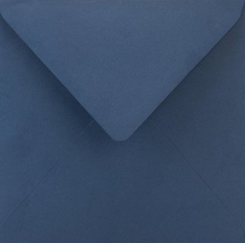 Koperta ozdobna, kwadratowa, K4, Sirio Color Blu ciemnoniebieska