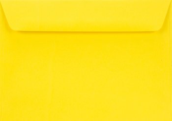 Koperty ozdobne gładkie C6 HK żółte Burano Giallo Zolfo 90g 25 szt. - na laurki zaproszenia urodzinowe przedszkolne - Burano