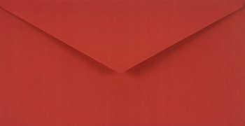 Koperty ozdobne gładkie DL NK czerwone Sirio Color Lampone 115g 25 szt. - na walentynki kartki bożonarodzeniowe laurki - Netuno