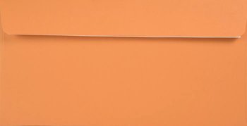 Koperty ozdobne gładkie ekologiczne DL HK pomarańczowe Kreative Mandarin 120g 25 szt. - na zaproszenia kartki vouchery laurki - Netuno