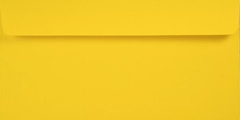 Koperty ozdobne gładkie ekologiczne DL HK żółte Kreative Sun 120g 25 szt. - na laurki zaproszenia urodzinowe przedszkolne - Netuno