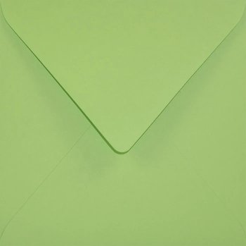 Koperty ozdobne gładkie kwadratowe NK j. zielone Sirio Color Lime 115g 25 szt. - na laurki dla dzieci zaproszenia kartki wiosenne - Netuno