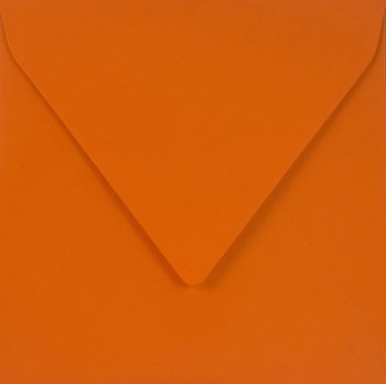 Koperty ozdobne gładkie kwadratowe NK pomarańczowe Sirio Color Arancio 115g 25 szt. - na zaproszenia kartki vouchery laurki - Netuno