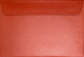 Koperty ozdobne perłowe C5 HK czerwone Sirio Pearl Red Fever 125g 25 szt. - na walentynki kartki świąteczne zaproszenia - Netuno