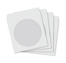 Koperty samoklejące z okienkiem na CD/DVD SK, białe, 1000 sztuk