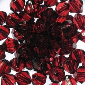 Korale Akrylowe Diamentowe 8mm (30szt) Bordo - Dystrybutor Kufer