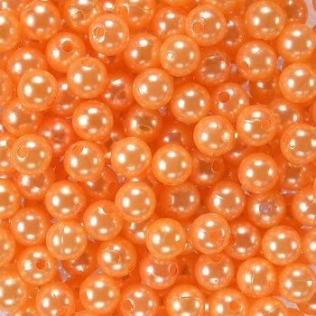 Koraliki perłowe 10 mm (10szt) Pomarańczowy - Dystrybutor Kufer