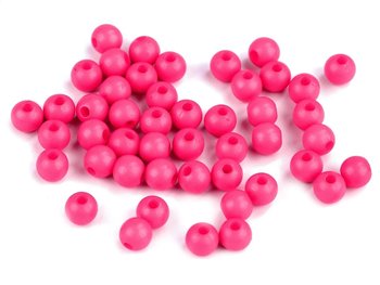 Koraliki Plastik Color Różowe 6Mm 30Szt - Inna marka