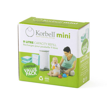 Korbell, Wkład worek, Refill 3-pack, Mini, 9l - Korbell