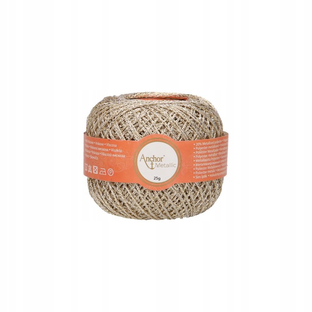 Anchor Metallic, 25gr, 100m, Fils àCrocheter