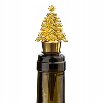 Korek do wina świąteczny zatyczka stoper Altom Design Choinka złoty 10,5 cm - Altom Design