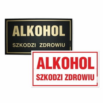 Korfed Tabliczka Duża Plastikowa Alkohol Szkodzi Zdrowiu Mix X 1 Szt. - NO_NAME
