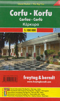 Korfu. Mapa 1:100 000 Freytag & Berndt