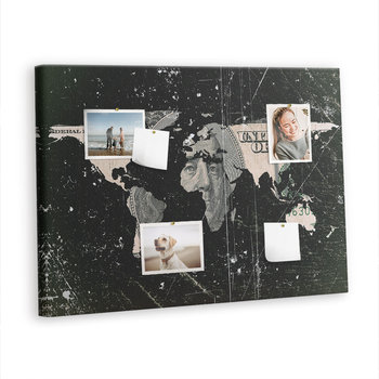 Korkowa Plansza z Pinezkami - 100x70 - Mapa świata dolar - Inna marka