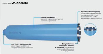 Korona diamentowa BOSCH, 1-1/4", 62x450 mm - Bosch