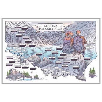 Korona Polskich Gór Plansza Na Podkładzie Do Wpinania, 60X40 Cm - Artglob